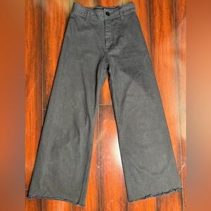 Zara Wide Leg Womens Jeans Size 5 Black Denim Jeans High Rise Pants